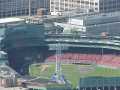 Looking down From the Prudential Tower onto Boston Red Sox home base at Fenway Park