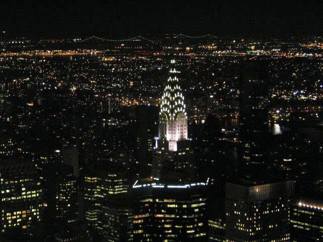 Chrysler Building in Manhatten at night