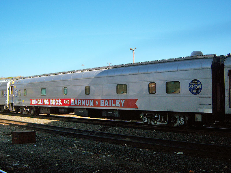 Ringling Bros red train coach
