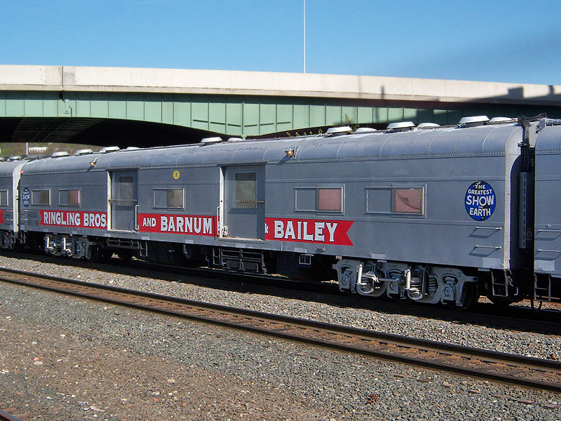 Ringling Bros red train coach