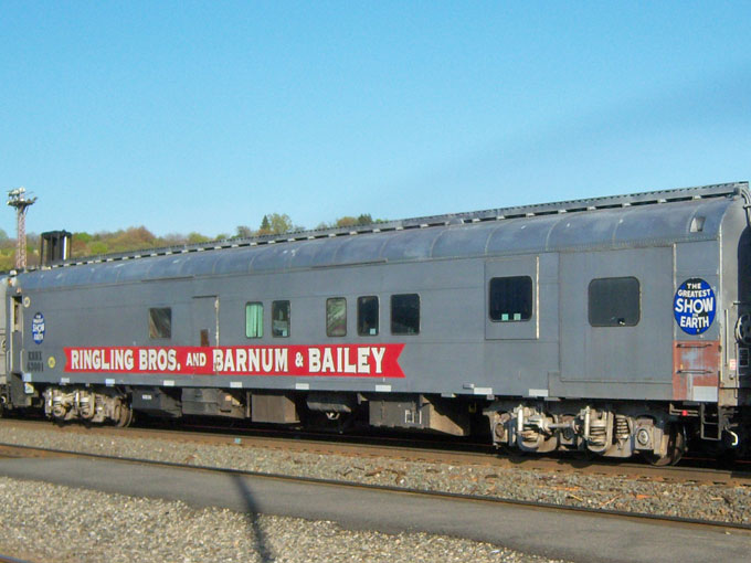 Ringling Bros red train coach