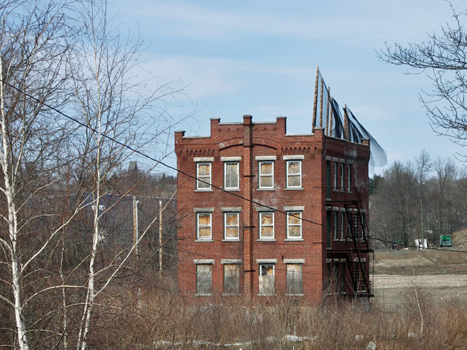 Alongside the railroad tracks on Putnam Lane in Worcester MA