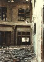 The balcony and doors before restoration